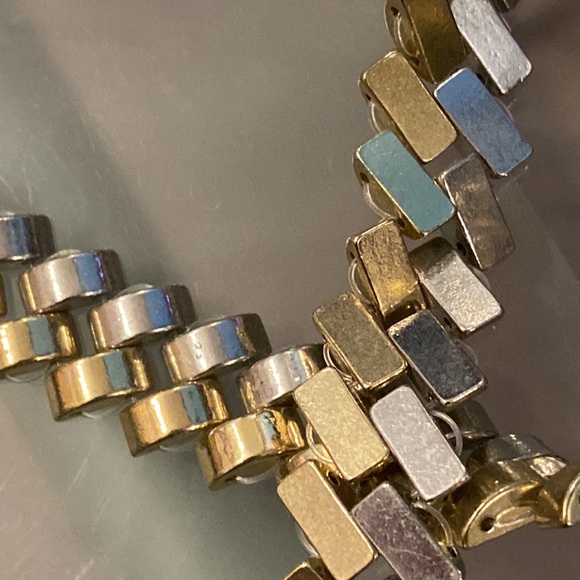 EXPRESS - necklace: signed gold / silver toned linked, adjustable - Picture 11 of 16